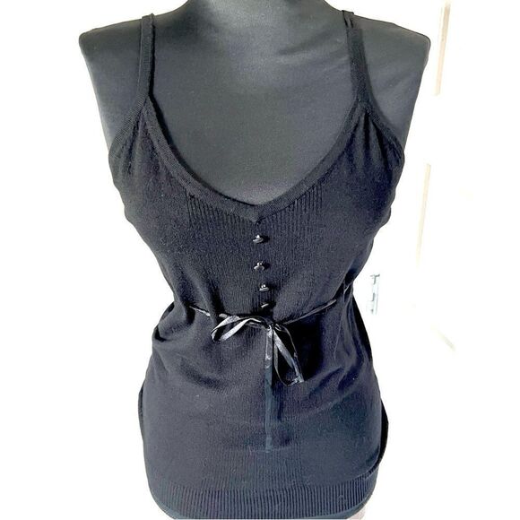 Torrid knit cardigan and camisole set black size 0. Buttons with satin trim VNT - Picture 7 of 16